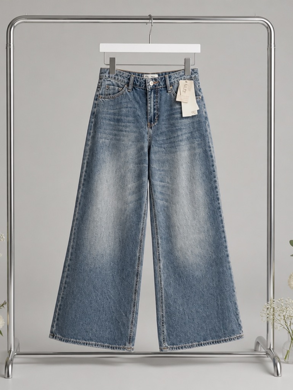 PTCL Light Wash High-Rise Wide-Leg Jeans - Picture 2 of 12